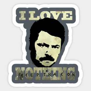 I Love Nothing Sticker